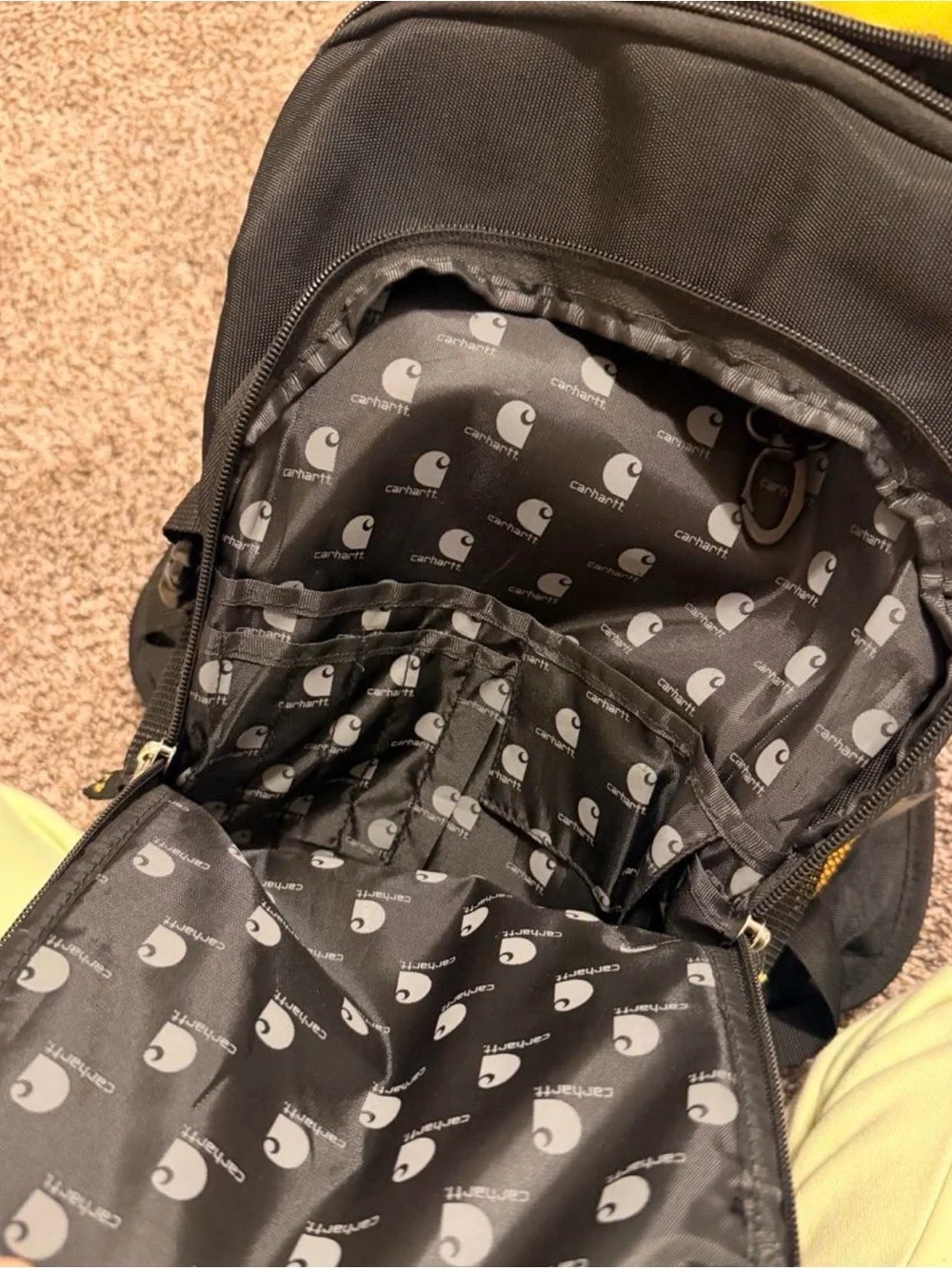 Carhartt Black and Yellow Workday Backpack